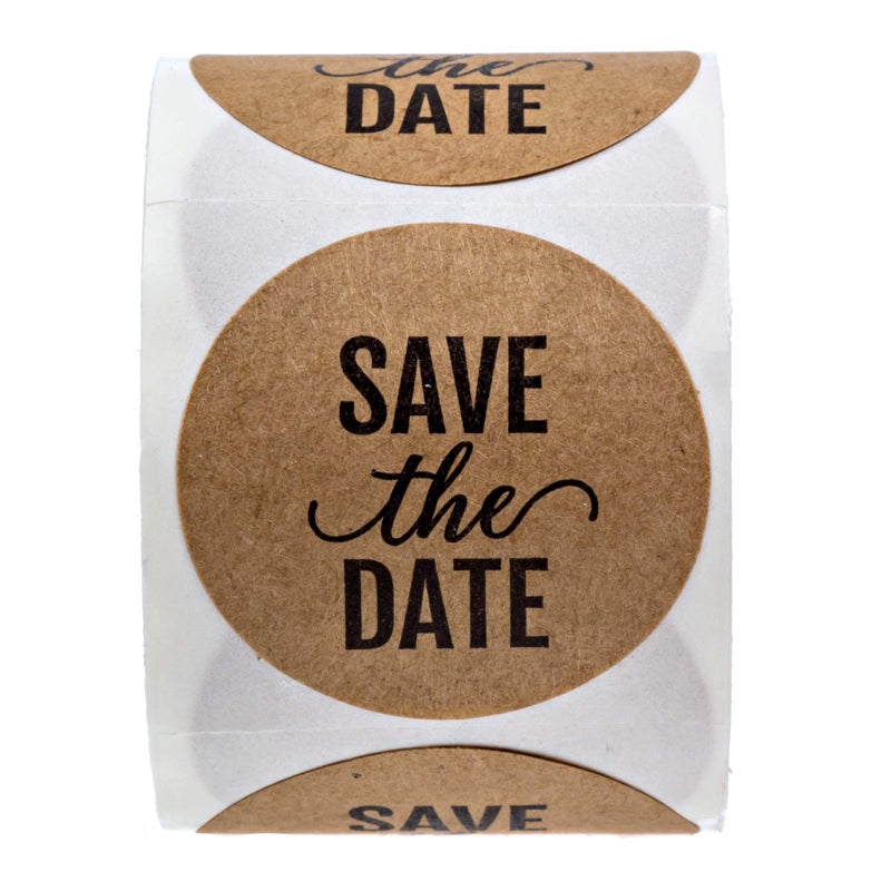 SBlabels Save The Date Stickers / 250 Labels Per Roll / 1.5" Save The Date Wedding Seals - Image 2
